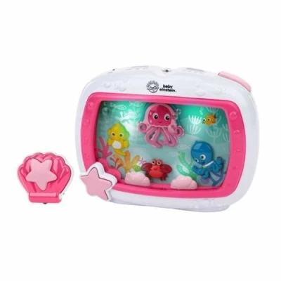 Image de BABY EINSTEIN Veilleuse bébé Reves marins rose Réglage 25 min lumiere, son, musique ou bruit de l&#039;océan apaisantes, télécommande