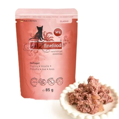 Afbeelding van 16x85g Maaltijdzakjes Gevogelte catz finefood Kattenvoer