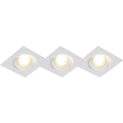 Afbeelding van QAZQA Set van 3 inbouwspots wit incl. LED staps dimbaar Miu