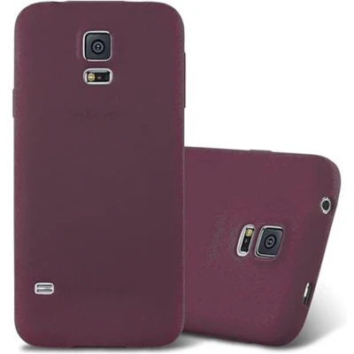 Afbeelding van Cadorabo Hoesje geschikt voor Samsung Galaxy S5 / NEO in FROST BORDEAUX PAARS Beschermhoes gemaakt van flexibel TPU silicone Case Cover