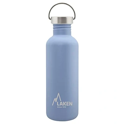 Afbeelding van RVS fles Basic Steel Bottle 1L S/S Cap Blauw