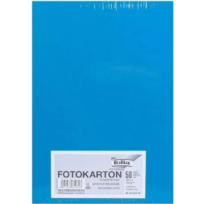Afbeelding van Fotokarton Folia middenblauw A4 300gr pak 50 vel