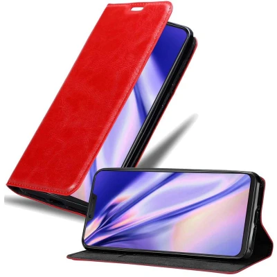Afbeelding van Cadorabo Hoesje geschikt voor Cubot P20 in APPEL ROOD Beschermhoes met magnetische sluiting, standfunctie en kaartvakje Book Case Cover Etui