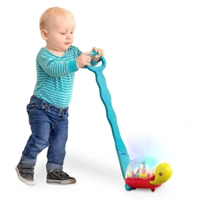 Afbeelding van B. BX1647 Walk&#039;n&#039;Pop lichtschildpad, BX1647Z, effen kleur