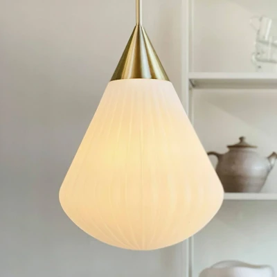 Afbeelding van Dyberg Larsen Ballon Hanglamp Large Opaal/Geel Koper DybergLarsen