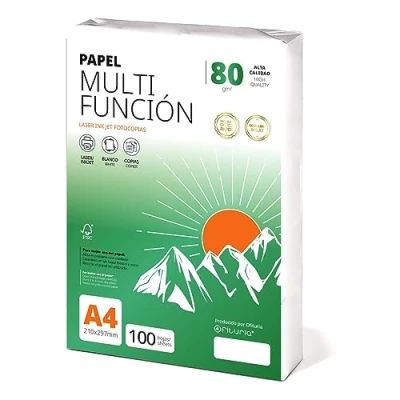 Afbeelding van Ofituria 100 vellen A4 multifunctioneel papier voor laser en injectieprinters, kopieerapparaat, kantoorgebruik, schoolmateriaal, 80 g, uur