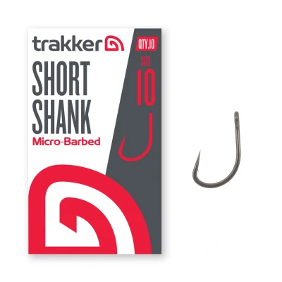 Afbeelding van Trakker Short Shank Hooks Barbless Haakmaat 10 (10 Stuks) Karperhaken
