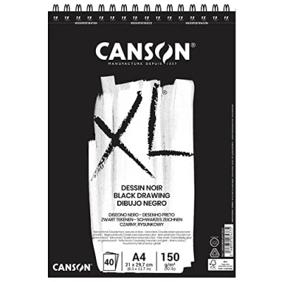 Image de Bloc de 40 feuilles A4 Canson XL® Dessin Noir