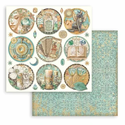 Afbeelding van Stamperia Fortune 12x12 Inch Paper Sheets Rounds (10pcs) (SBB996) (DISCONTINUED)