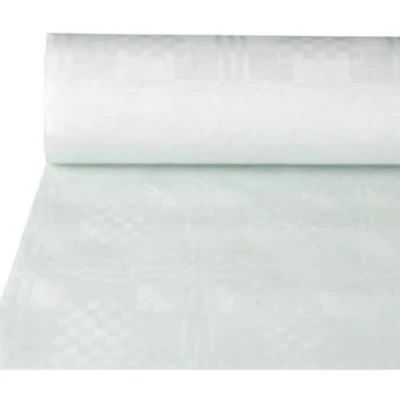 Afbeelding van PAPSTAR 12545 damastpapieren tafelkleed, 50 x 0,8 m, wit