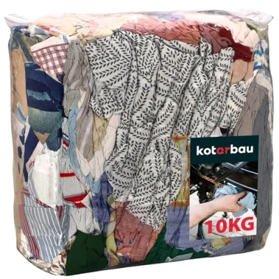 Afbeelding van KOTARBAU® Werkplaats reinigingsdoekjes, 10 kg, katoenen reinigingsdoeken, poetsdoeken