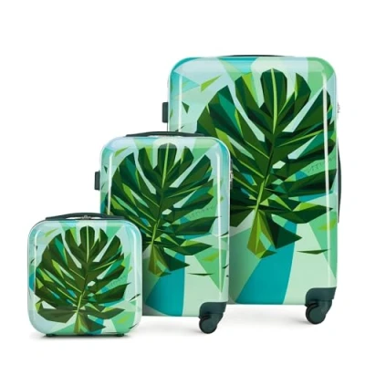 Afbeelding van WITTCHEN Young Collection ABS koffer met polycarbonaat coating en telescopische handgreep, Groen blauw, Set van 3 koffers