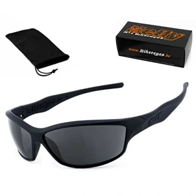 Afbeelding van HELLY® Nr. 1 Bikereyes® Bikerbril, motorzonnebril Anti condens, winddicht, onbreekbaar Optimaal draagcomfort bij lange ritten Bril: Fender 2.0 (rook)