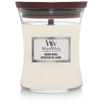 Afbeelding van WoodWick Geurkaars Medium Warm Wool 11 cm / ø 10