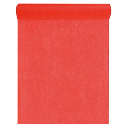 Afbeelding van Santex Tafelloper op rol rood 30 cm x 10 m non woven polyester