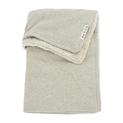Afbeelding van Meyco Wiegdeken Teddy Knit Sand Melange