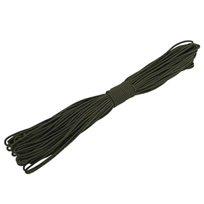 Afbeelding van paracord voor buiten, 2 mm Dia multifunctionele legergroen camping klimmen Tying Rope (31 m)
