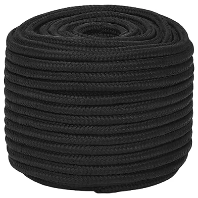 Afbeelding van vidaXL Boottouw 12 mm 50 m polypropeen zwart