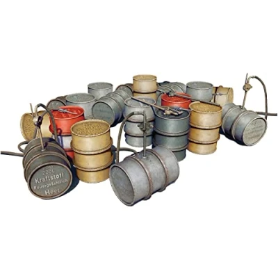 Afbeelding van 1:48 MiniArt 49002 German Fuel Drums 200L Set Plastic Modelbouwpakket