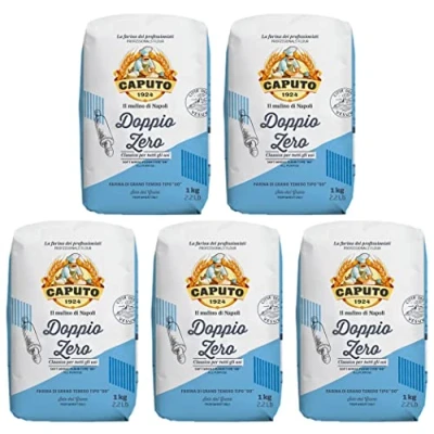 Afbeelding van Molino Caputo Blauw tarwemeel (triticum aestivum) 00 5 stuks van 1 kg, 5000 gram