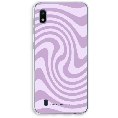 Afbeelding van Case Company® hoesje geschikt voor Samsung Galaxy A10 Swirl Paars Soft Cover Telefoonhoesje Bescherming aan alle Kanten en Schermrand