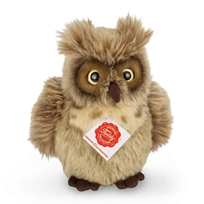Afbeelding van Hermann Teddy Knuffeldier Uil zachte pluche stof premium knuffels bruin 17 cm Vogels/uilen