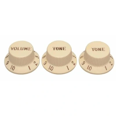 Afbeelding van Fender Strat Knob Set Aged White Gitaaronderdeel