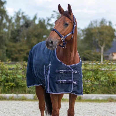 Afbeelding van QHP Regendeke Luxury Fleece 0g Marineblauw