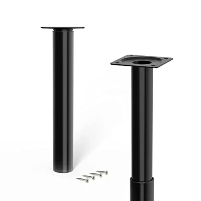 Afbeelding van LouMaxx Meubelpoten, 4 stuks, zwart, diameter 30 mm, in hoogte verstelbare poten voor meubels van 210 tot 350 belastbaar kg, zwarte meubelpoten met schroeven
