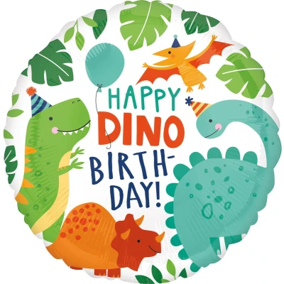 Afbeelding van Folie ballon Happy Dino Birthday 43 cm