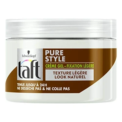Afbeelding van Schwarzkopf Taft crème gel voor haar lichte fixatie pure stijl lange houdbaarheid 24 uur houdbaar styling inhoud van 150 ml