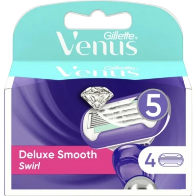 Afbeelding van Gillette Deluxe Smooth Swirl Scheermesjes voor Vrouwen 4 Navulmesjes