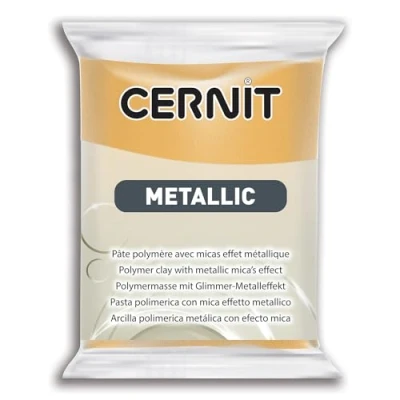 Afbeelding van Cernit Boetseerklei Afbak Klei Porseleinlook Goud Metallic (050) 56 gram 1 stuk