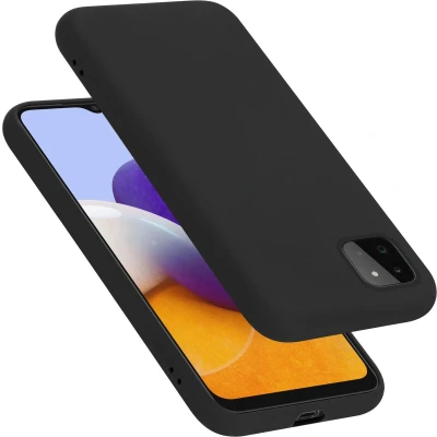 Afbeelding van Cadorabo Hoesje geschikt voor Samsung Galaxy A22 5G in LIQUID ZWART Beschermhoes gemaakt van flexibel TPU silicone Case Cover
