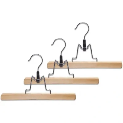 Afbeelding van Zeller Kledinghanger 3x hout 25 cm broek/rokhanger