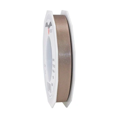 Image de C.E. Pattberg ruban en satin taupe 27 m pour emballer des cadeaux, 1,5 cm de large, décoration et travaux manuels, décoratif toutes les occasions