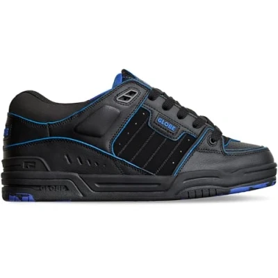 Afbeelding van Globe Fusion Skateschoenen, Heren, Maat: 44, Black/blue/mosaic Leer en imitatieleer