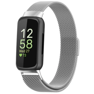 Afbeelding van Fitbit Inspire 3 Milanese bandje Zilver RVS Horlogebandje