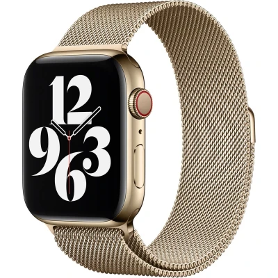 Afbeelding van Apple 41MM Milanese LOOP Horloge accessoires goldcoloured, Maat: One Size, Gold coloured