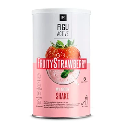 Afbeelding van LR FiguActive Fruity Strawberry Shake Hoog vezel en eiwitgehalte Veganistisch, glutenvrij, lactosevrij
