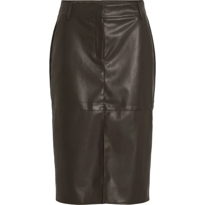 Afbeelding van VILA VIDAGMAR HW MIDI COATED SKIRT NOOS Dames Rokken