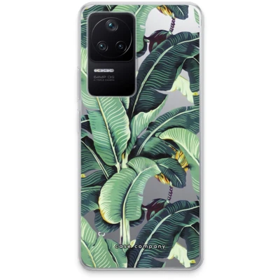 Afbeelding van Case Company® hoesje geschikt voor Xiaomi Poco F4 Bananenbladeren Soft Cover Telefoonhoesje Bescherming aan alle Kanten en Schermrand