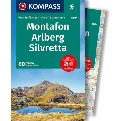 Afbeelding van KOMPASS Wanderführer Montafon, Arlberg, Silvretta, 60 Touren mit Extra Tourenkarte