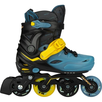 Afbeelding van Nijdam Inline Skates Verstelbaar Blacktop Game Zwart/Blauw 37 40