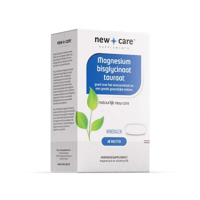 Afbeelding van New Care Mineralen Magnesium Bisglycinaat Tauraat Tabletten