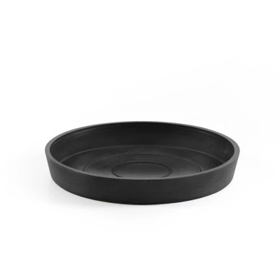 Afbeelding van Ecopots onderschotel rond 15 cm donker grijs