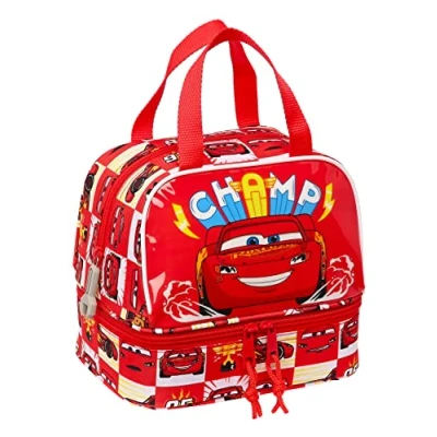 Afbeelding van Lunchtrommel Cars Let&#039;s race Rood Wit 20 x 15 cm