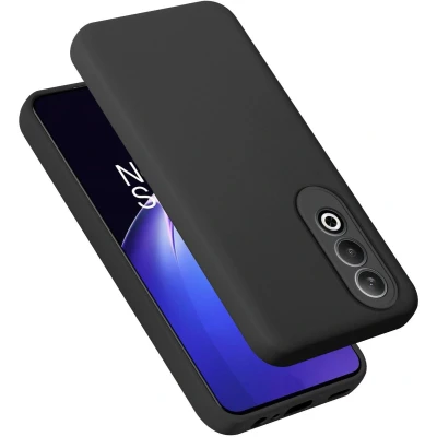 Afbeelding van Cadorabo Hoesje geschikt voor OnePlus CE4 in LIQUID ZWART Beschermhoes gemaakt van flexibel TPU silicone Case Cover