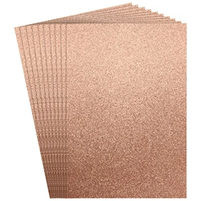 Afbeelding van Belle Vous A4 Rose Goud Papier (24 Pak) 21 x 29,5 cm Premium Kaart Glinsterend Hobby Vellen voor Scrapbooken, DIY Projecten, Huwelijk/Feestdecoraties en Kaartmaken