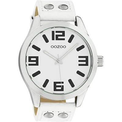 Afbeelding van Oozoo Timepieces Analoog dameshorloge met leren armband, rond, elegant, hoogwaardig, Armband